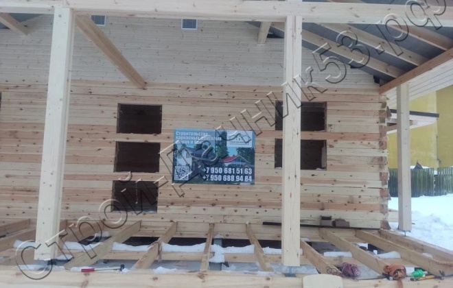 4 Брусовой дом ОД-21, 11x9.5м, 91 М², Ленинградская область, территория Горелово (7)